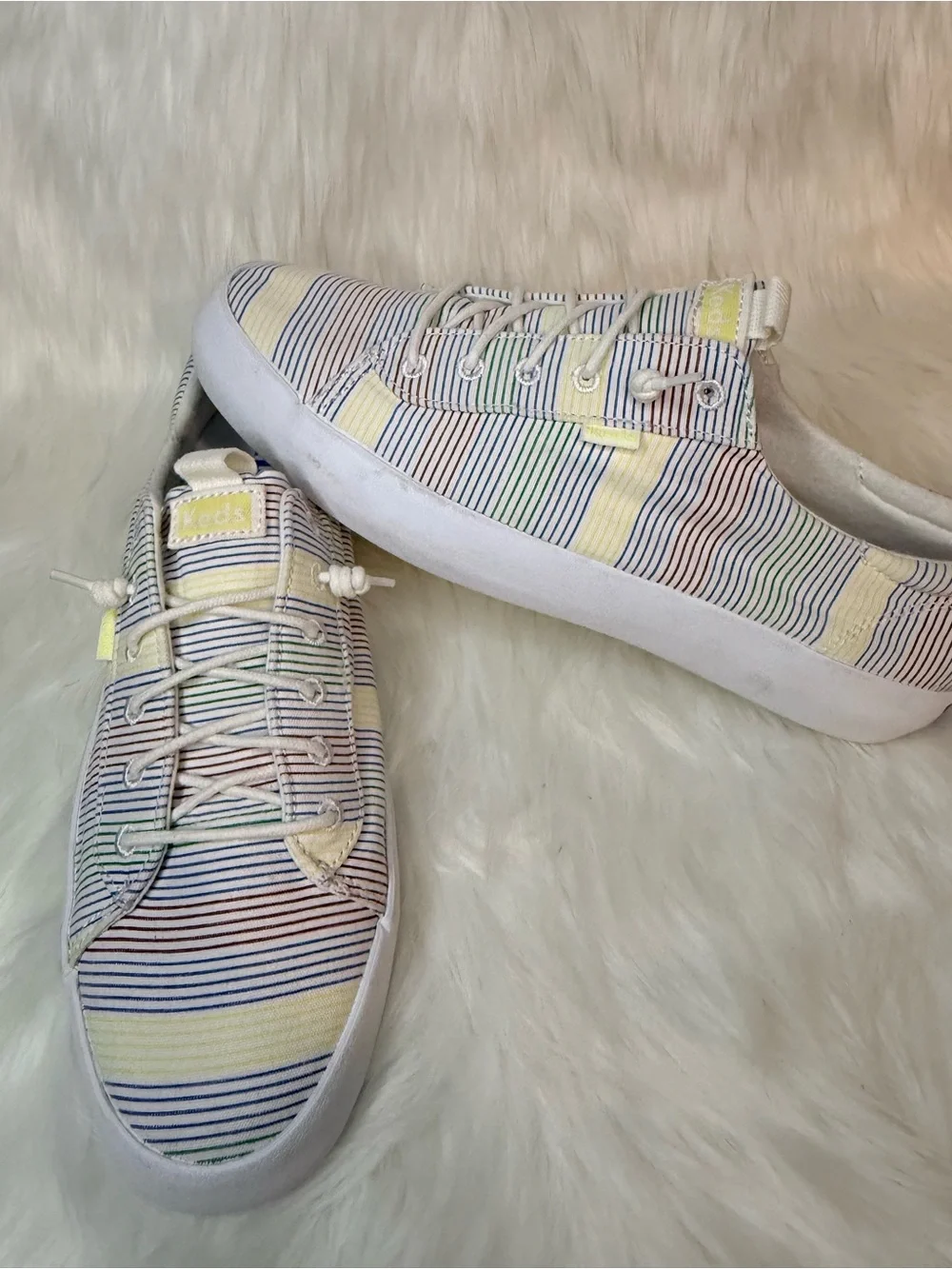 NEW! Men’s Keds Rainbow Pastel Striped Sneakers
